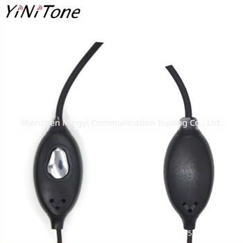 Walkie-Talkie headset με roll-wire ακουστικό βραχίονιο, αντιολισθητικός σχεδιασμός, εμβέλεια 3–5 χλμ, καλώδιο 80 cm