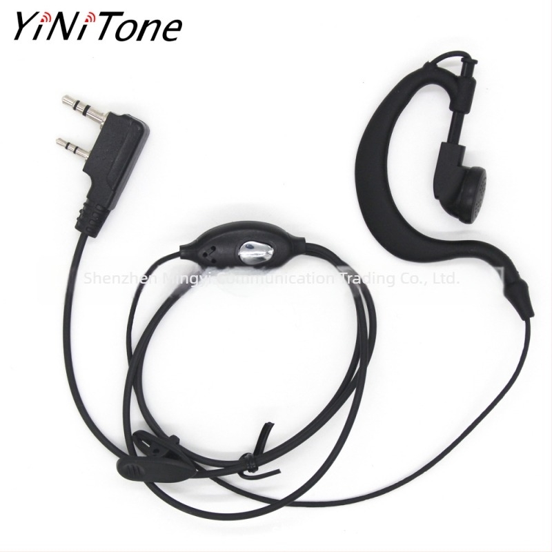 Walkie-Talkie headset με roll-wire ακουστικό βραχίονιο, αντιολισθητικός σχεδιασμός, εμβέλεια 3–5 χλμ, καλώδιο 80 cm
