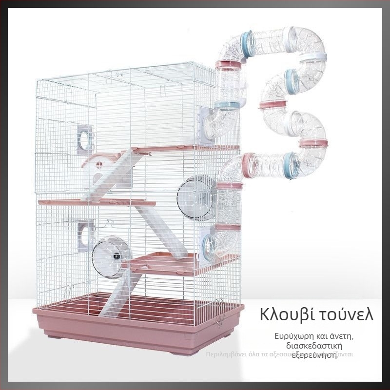 Ακρυλικός διαφανής τούνελ για κλουβί χάμστερ — στρογγυλό σχήμα, αδιάβροχο, κατάλληλο για εσωτερική χρήση, σετ διαμόρφωσης κλουβιού