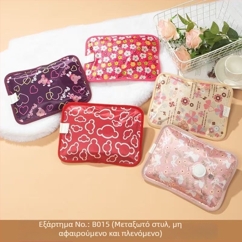 Επαναφορτιζόμενη φιάλη ζεστού νερού με καρτούν σχέδιο, ηλεκτρικός θερμαντήρας ανθεκτικός σε εκρήξεις, θήκη από βελούδινο ύφασμα με φερμουάρ για θέρμανση χεριών, αποσπώμενο και πλένεται, Corduroy, μοντέλο Double Hands, 220V, 500W, Μέθοδος θέρμανσης: Φόρτιση