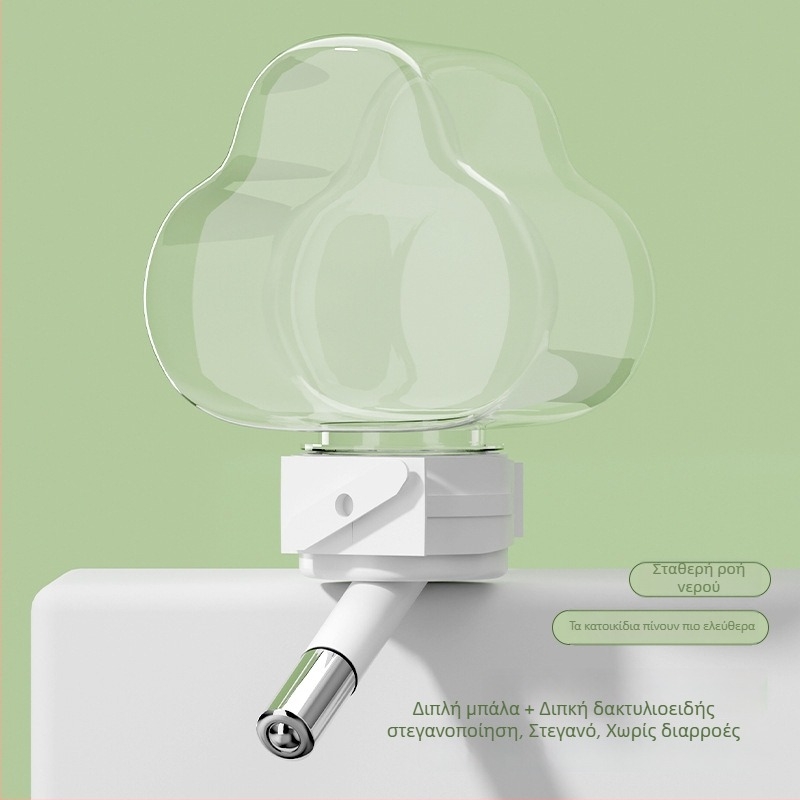 Μπουκάλι νερού για χάμστερ με κύλινδρο ποτίσματος, αυτόματο, διαφανές, χωρίς διαρροές (Υλικό: PP+PC+Ανοξείδωτος χάλυβας; Προέλευση: Shandong; Μάρκα: Chengxi; Αριθμός προϊόντος: Cloud Water Bottle)