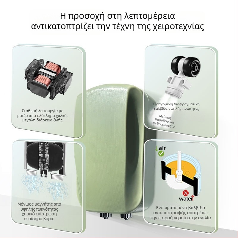 Αντλία οξυγόνου για ενυδρείο, ήσυχη και συμπαγής, με διπλό ακροφύσιο και ρυθμιζόμενη ροή για οικιακό ενυδρείο