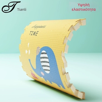 Παχύ χαλάκι για μωρά που μπουσουλούν, με σχέδιο καρτούν, αφρώτο δάπεδο με συνδέσεις