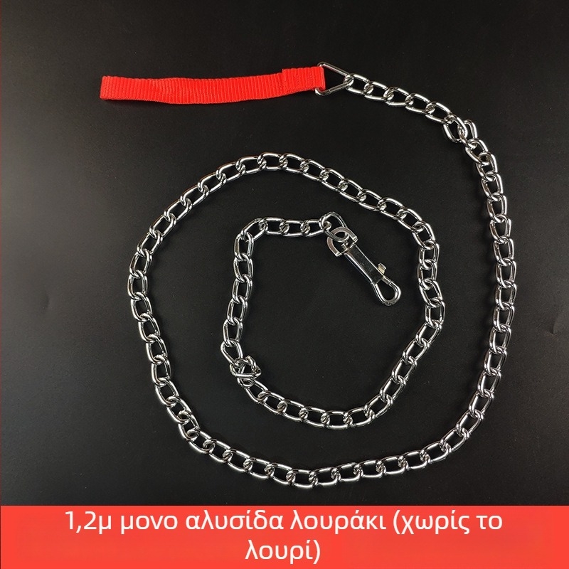 Λουρί σκύλου με σιδερένια αλυσίδα – αλυσίδα/σκοινί για κατοικίδια, μενταγιόν