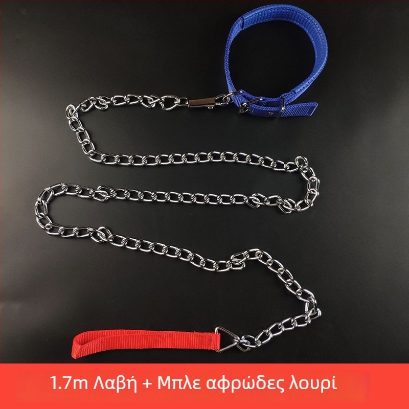 Λουρί σκύλου με σιδερένια αλυσίδα – αλυσίδα/σκοινί για κατοικίδια, μενταγιόν