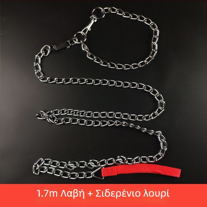 Λουρί σκύλου με σιδερένια αλυσίδα – αλυσίδα/σκοινί για κατοικίδια, μενταγιόν