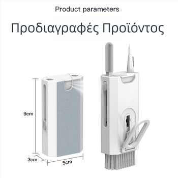 Σετ καθαρισμού οθονών All-in-One με σπρέι και στυλό καθαρισμού, για φορητό υπολογιστή, κινητό, ακουστικά, λευκό πίνακα και ψηφιακή κάμερα