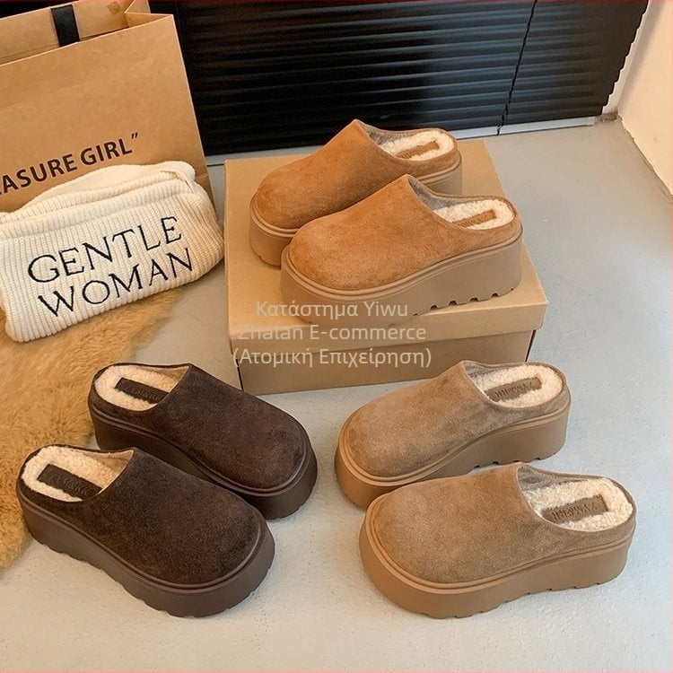 Γυναικείοι λοφάρ με wrap-toe, εθνοτικό στυλ, άνω μέρος από διπλό δέρμα αγελάδας, σόλα από καουουκ, στρογγυλή μύτη, φθινόπωρο 2024