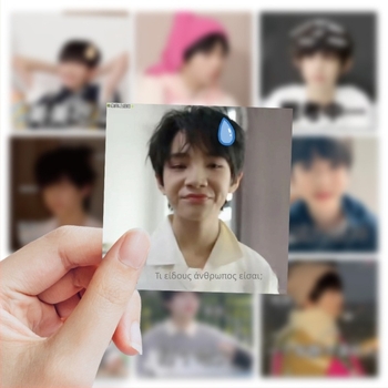 Σετ αυτοκόλλητων Rucheng, 63 φύλλα, γλυκό στυλ, εκτύπωση, αυτοκόλλητα με κόλλα