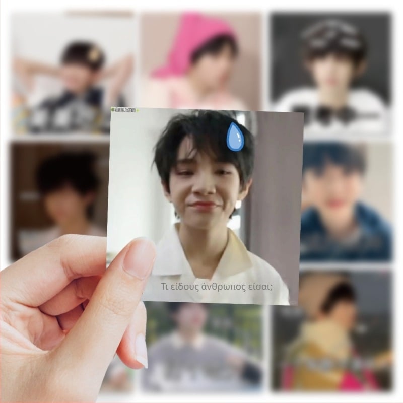 Σετ αυτοκόλλητων Rucheng, 63 φύλλα, γλυκό στυλ, εκτύπωση, αυτοκόλλητα με κόλλα