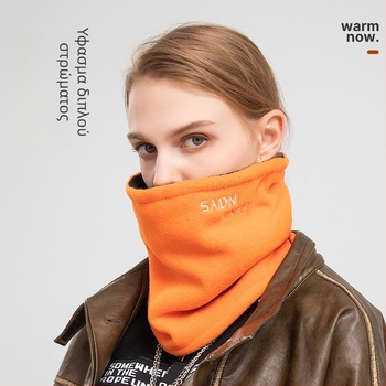 Σετ δύο τεμαχίων: καπέλο και λαιμό από πολάρ φλίς, unisex ενήλικες, ανθεκτικό στον άνεμο, με επένδυση φλίς