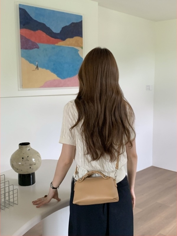 Τσαντάκι crossbody με μοτίβο lychee, μινιμαλιστικό πολυτελές, PU, οριζόντιο ορθογώνιο σχήμα, άνοιγμα με φερμουάρ, εσωτερικές θήκες με φερμουάρ και διαμερίσματα, επένδυση από δέρμα βοοειδών