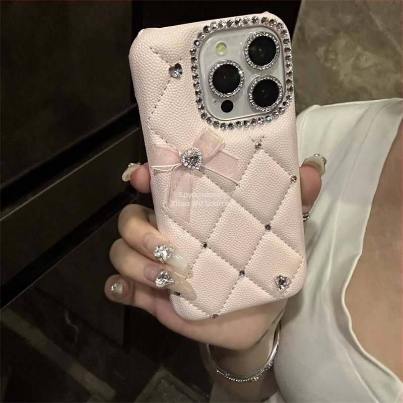 Θήκη iPhone 16 Pro με λαμπερό σχέδιο διαμαντιού σε καρό, μάρκα ZHAOWU, στυλ Simple, υλικό Film (Μάρκα: ZHAOWU; Στυλ: Simple; Υλικό: Film; Κατασκευή: Other)