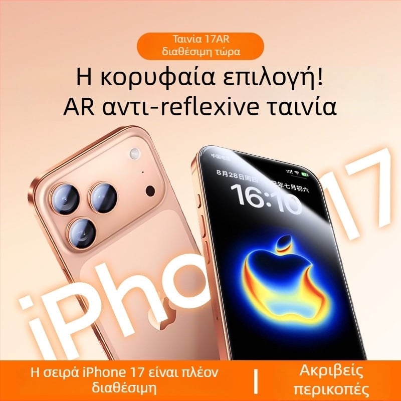 Αντι-ανακλαστική μαλακή προστασία οθόνης για iPhone 17 Pro Max, μείωση αντανάκλασης