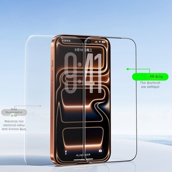 Προστασία οθόνης προσώπου για iPhone 17 Pro Max – Αντιθαμβωτικό, Υψηλή Ευκρίνεια, Ανθεκτικό στις γρατσουνιές, Ανθεκτικό σε πτώσεις, Ανθεκτικό σε δακτυλικά αποτυπώματα