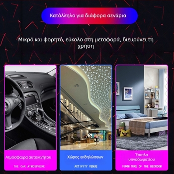 Φωτιστικό εσωτερικού αυτοκινήτου με προβολή αστερισμών LED/laser, μοντέλο XKD-11, τροφοδοσία USB, υλικό: αλουμινίου κράμα + ABS