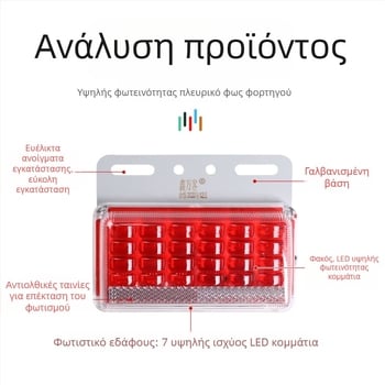 Xin Wanke LED πίσω φανάρι φορτηγού - λαμπτήρας με πολλά LED για retrofit