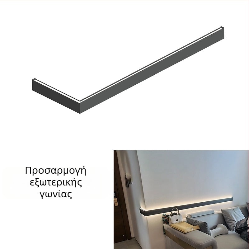 Επιτοίχιος λαμπτήρας LED για σκάλα και διάδρομο – διακοσμητικό φως γωνίας με LED ταινία, 111–240V