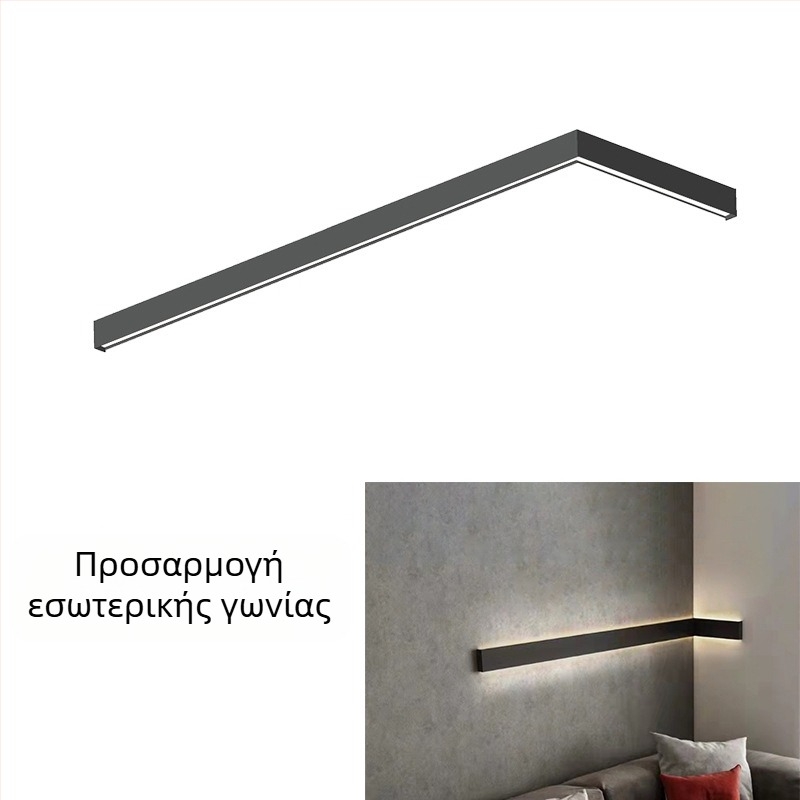 Επιτοίχιος λαμπτήρας LED για σκάλα και διάδρομο – διακοσμητικό φως γωνίας με LED ταινία, 111–240V