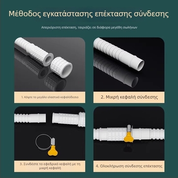 Επεκτάτης βρύσης με διεπαφή σύνδεσης και συνδετήρα ντους, μοντέλο SLRG; υλικό πολυαιθυλένιο; ονομασική πίεση: 1; εγκατάσταση επιφανειακή; συνδετήρας: πλαστικό