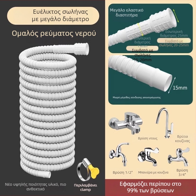 Επεκτάτης βρύσης με διεπαφή σύνδεσης και συνδετήρα ντους, μοντέλο SLRG; υλικό πολυαιθυλένιο; ονομασική πίεση: 1; εγκατάσταση επιφανειακή; συνδετήρας: πλαστικό