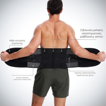 Αθλητική ζώνη μέσης για διαμόρφωση και διόρθωση – αναπνεύσιμη, σταθερή οσφυϊκή στήριξη για πόνους στην πλάτη