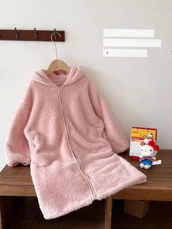 Παιδικό Πουπουλένιο Onesie για ύπνο με κουκούλα – Διπλής όψεως, Αναστρέψιμο, Unisex, Μακρύ Χειμωνιάτικο Στυλ, 100% Πολυεστέρας