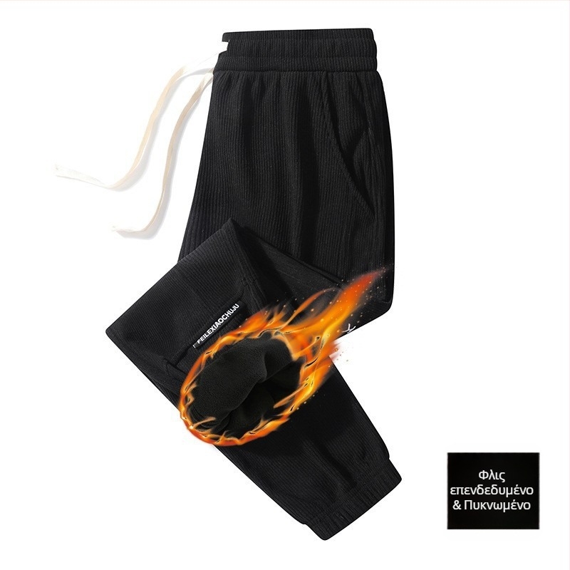 Κορεατικού στυλ κεντημένα cropped casual παντελόνια από πολυεστέρα, άνετη μέση, μικροελαστικότητα, μικρή ευθεία μανσέτα