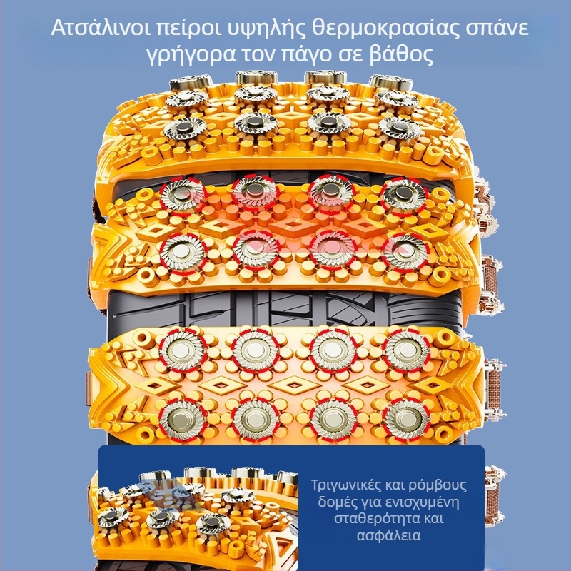 Αντιολισθητικές αλυσίδες ελαστικών αυτοκινήτου για εκτός δρόμου/SUV, χειμώνα και χιόνι, καθολικές, δεν βλάπτουν τα ελαστικά, νέο μοντέλο