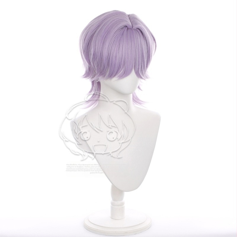 Haogang Περούκα Κοσπλέι – Μυστηριώδης, κοντά μαλλιά, θερμοανθεκτικό νήμα, στυλ anime