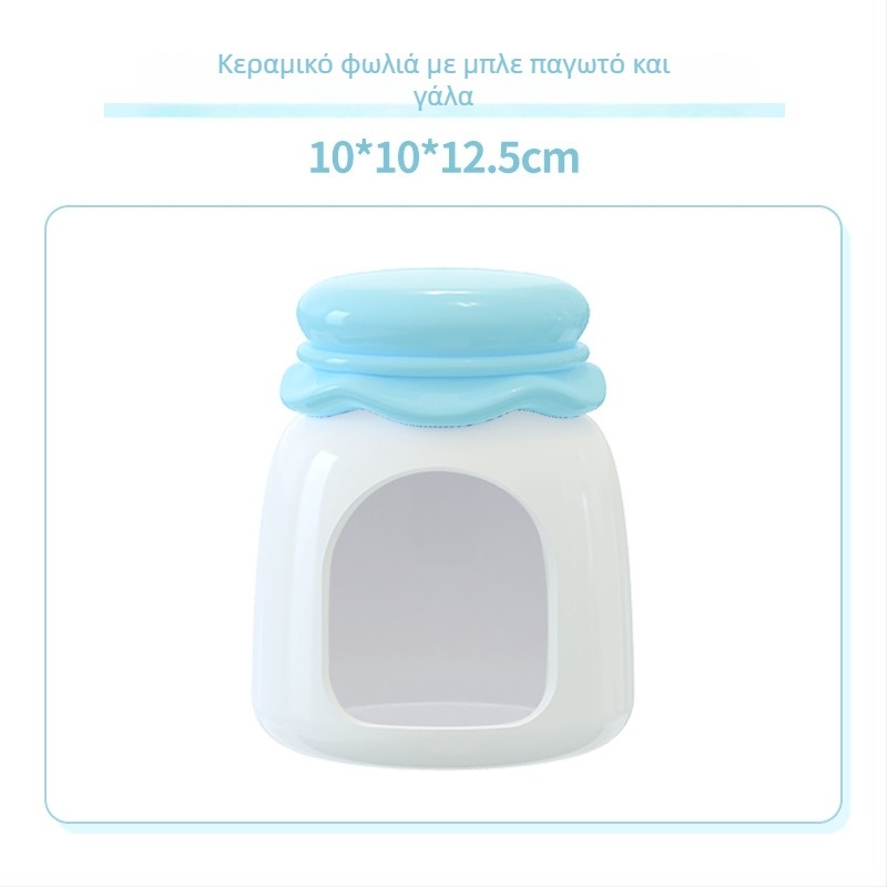 Κεραμική φωλιά για χάμστερ, μάρκα Jonsanty/Chong Shangtian; προέλευση Zhangzhou, Fujian; υλικό: κεραμικό; κατηγορία: τρόφιμα για κατοικίδια