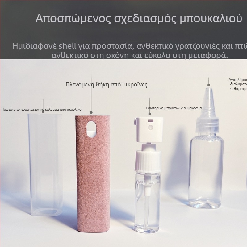 Φορητό σετ καθαρισμού οθόνης για οθόνες iPad, tablet και κινητών — περιλαμβάνει πανί καθαρισμού και σπρέι; OEM-ready; διαθέσιμη ιδιωτική ετικέτα; εκτύπωση λογότυπου