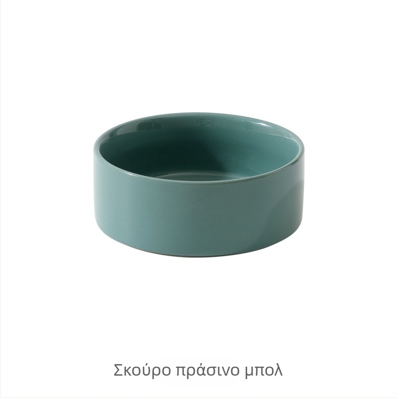 Κεραμικά υψηλά διπλά μπολ για σκύλους με ξύλινο σταντ – μπολ φαγητού και νερού για μικρούς, μεσαίου και μεγάλου μεγέθους σκύλους