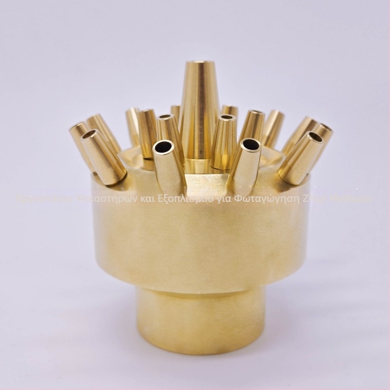 Ακροφύσιο λουλουδιού από ορείχαλκο, μη ρυθμιζόμενο, με τρία επίπεδα, για κήπους και υδάτινα τοπία