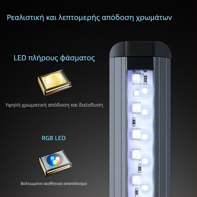 Chelang LED φως ενυδρείου για υδρόβια φυτά, αδιάβροχο υποβρύχιο πλήρους φάσματος, διακοσμητικός φωτιστικός σωλήνας