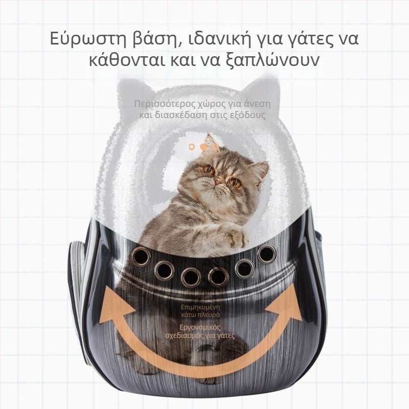 Σακίδιο μεταφοράς κατοικίδιων για εξόδους — νάιλον, χωρητικότητα 55L, μεσαία σκληρότητα, Suijie bag