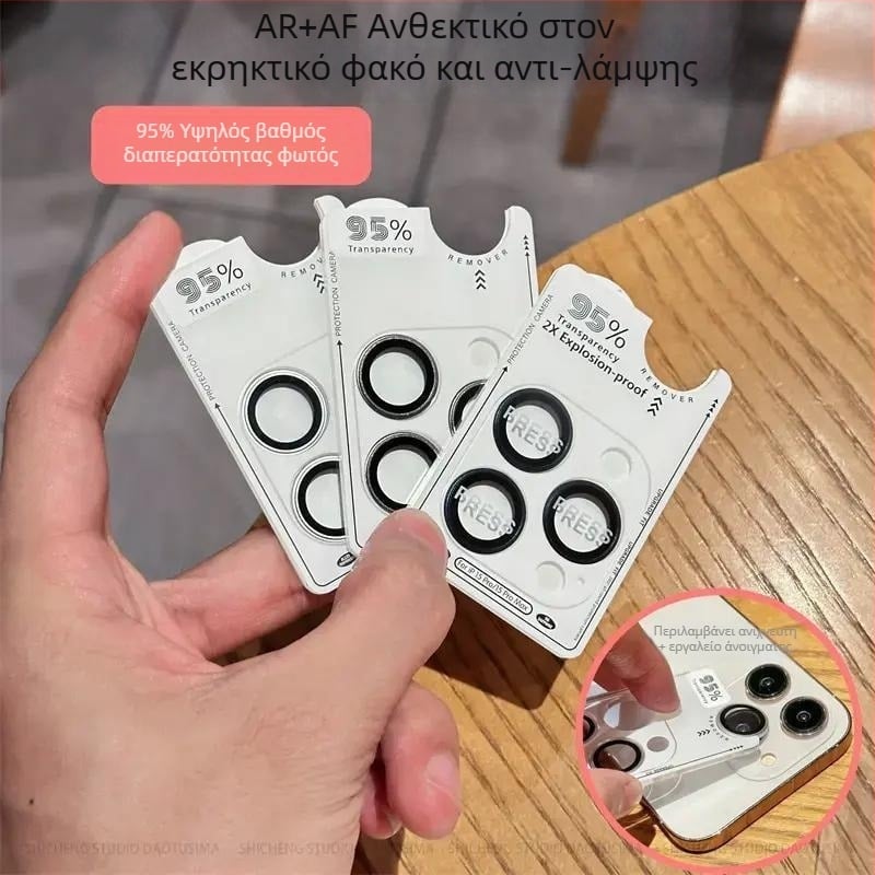 Θερμοσκληρυμένο προστατευτικό φακού για iPhone 11–14 Pro/Max (HD, ανθεκτικό σε εκρήξεις, ανθεκτικό στη σκόνη, αντιδακτυλικό αποτύπωμα, αντοχή σε πτώσεις)