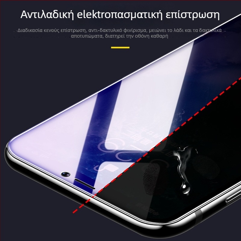 Προστατευτικό οθόνης από κρύσταλλο για iPhone 14 Pro Max – Αντικατασκοπευτικό, Αντι-μπλε φως, Πλήρης κάλυψη οθόνης