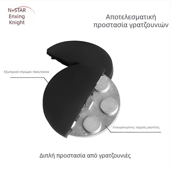 Ισχυρή μαγνητική βάση για στήριξη LED προβολέα σε βάση οροφής; καουτσούκ επικάλυψη, υλικά: NdFeB μαγνήτες, σιδερένια μέρη; μάρκα Star Knight, μοντέλο NPHA-, συμβατό με γενικά μοντέλα