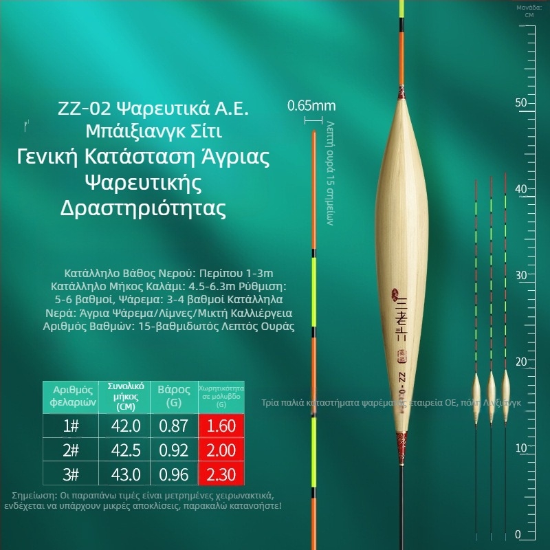 Three Old Man reed fishing float για κατακόρυφο drift