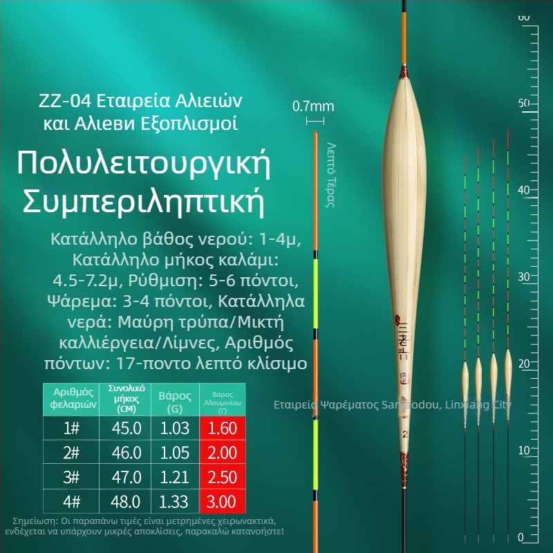 Three Old Man reed fishing float για κατακόρυφο drift