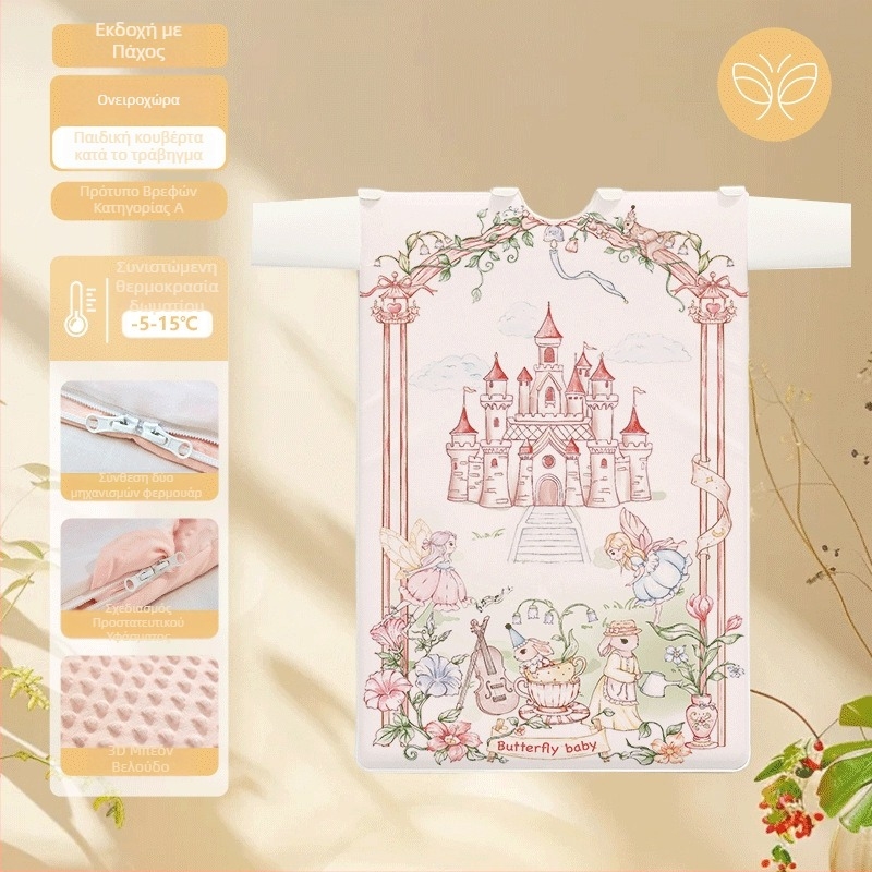 Παιδικός υπνόσακος / κάλυμμα κατά κλωτσιών - Υφασμάτινο από 100% βαμβάκι, βάρος 1.6–2 kg, μάρκα Butterfly Baby, γέμισμα: Άλλο, στυλ: Καρτούν