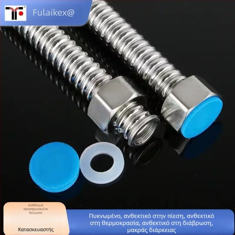 Fulix 304 ανοξείδωτος χάλυβας 304, γοφρωμένος μεταλλικός σωλήνας, ανθεκτικός σε εκρήξεις για λέβητα – είσοδος/έξοδος ζεστού και κρύου νερού, DN8-DN4000