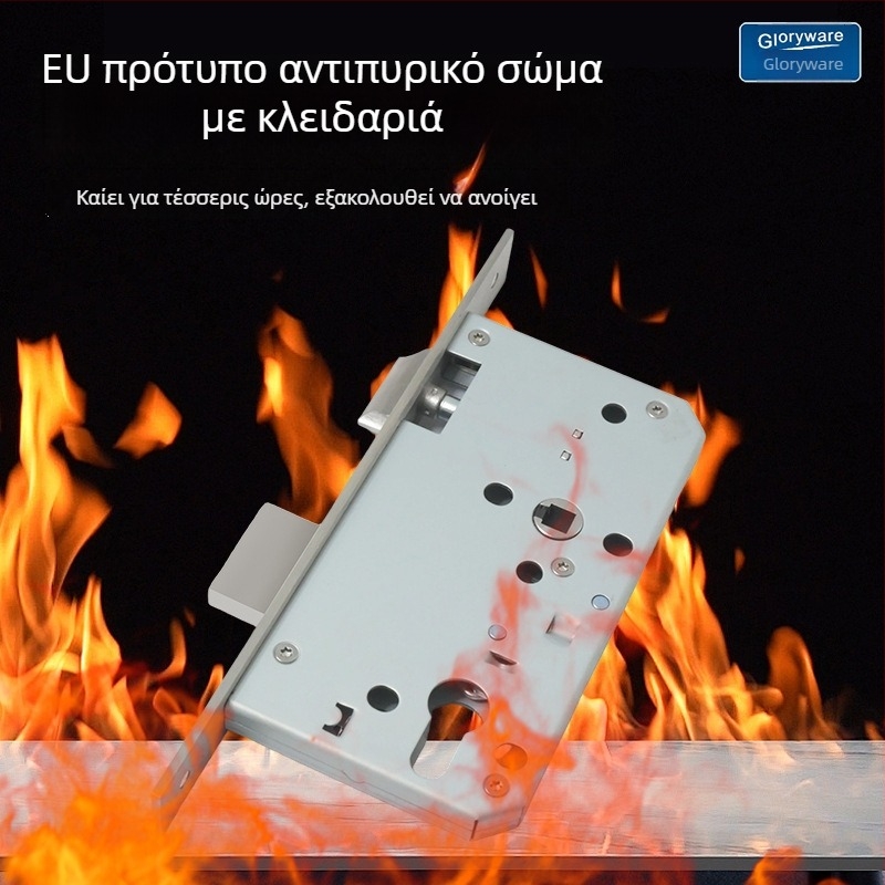 Σώμα κλειδαριάς από ανοξείδωτο χάλυβα με ευρωπαϊκό πρότυπο πυρασφάλειας για πόρτες πυροπροστασίας/διάβασης – Υλικό: 304/316/201 ανοξείδωτος χάλυβας; Μοντέλο: Stainless Steel European Standard Fireproof Lock Body; Πεδίο εφαρμογής: πόρτες κατά της κλοπής; Βά