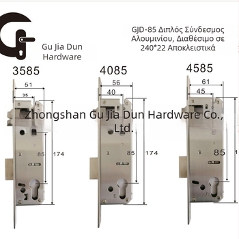 85 Series Διπλής Ταχύτητας Σώμα Κλειδαριάς για Πόρτες Αλουμινίου και Ξύλινες Πόρτες — Κλειδαριά με Αποτύπωμα Δακτύλου, Μπουλτ από Ανοξείδωτο Ατσάλι, Λάινερ 201, Πλάκα Γωνίας 201