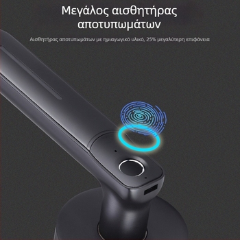 Κυκλική έξυπνη κλειδαριά πόρτας με δακτυλικό αποτύπωμα — οικιακή χρήση, μοντέρνος μινιμαλισμός, χρόνος σάρωσης <20, διάρκεια ζωής 200