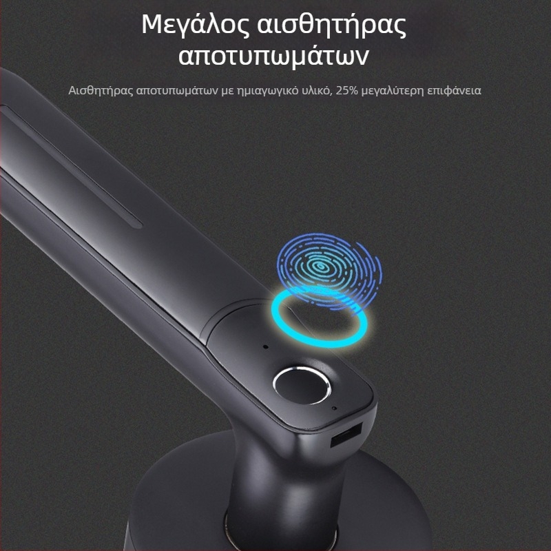 Κυκλική έξυπνη κλειδαριά πόρτας με δακτυλικό αποτύπωμα — οικιακή χρήση, μοντέρνος μινιμαλισμός, χρόνος σάρωσης <20, διάρκεια ζωής 200