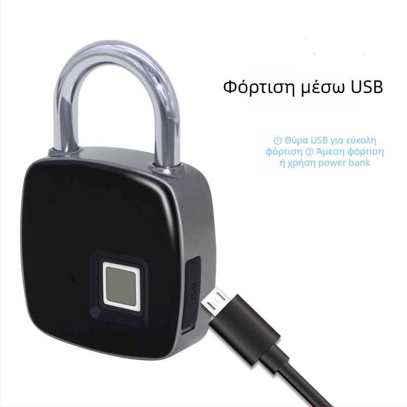 L2 Bluetooth κλειδαριά με δακτυλικό αποτύπωμα – έξυπνο κλείδωμα, έλεγχος από κινητό, μοντέλο L2