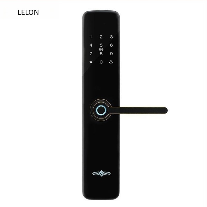 Έξυπνο λουκέτο πόρτας με αναγνώριση δακτυλικού αποτυπώματος για εσωτερικές ξύλινες πόρτες – προστασία από κλοπή, 50 αποτυπώματα, πολλοί τρόποι unlock (δακτυλικό, κωδικός, κάρτα, κλειδί, εφαρμογή), άνοιγμα με ένα άγγιγμα