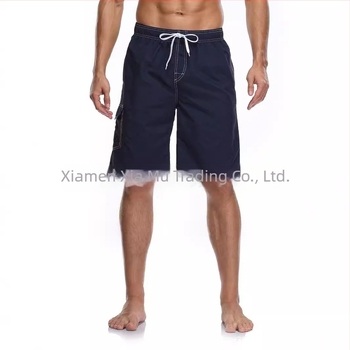 Ανδρικά σορτς παραλίας, γρήγορο στέγνωμα από πολυεστέρα, ευθεία γραμμή, πολλαπλές τσέπες